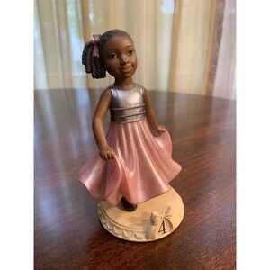 Birthday Girl Collection Figurine Age 4 United Treasures 2008 Collectible READ